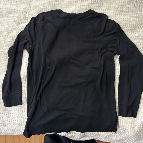 Nike Black and White Cotton Long Sleeve Tee - Picture 2 of 3